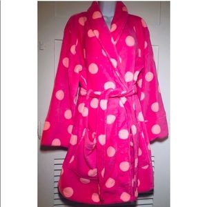 PINK Polka Dot Robe NWOT